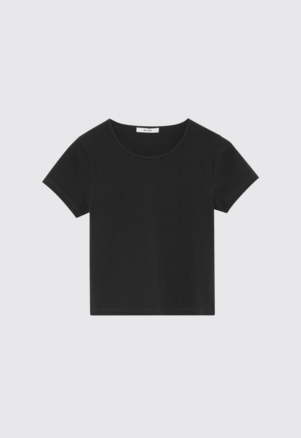 Jac+Jack Stand Ribbed Cotton Tee - Black